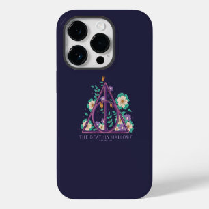 Todesrelikte Blumen Grafik iPhone 14 Pro Hülle