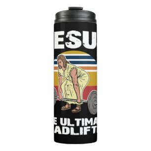 Todesstoß Jesus I Christlich Weightlift Funny Way Thermosbecher