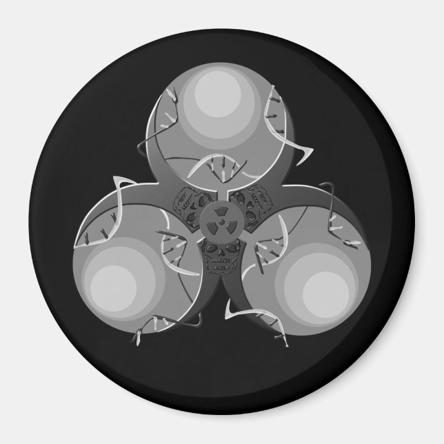 Todesvirus-Biogefährdung Magnet (Vorne)