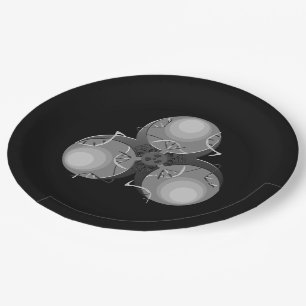 Todesvirus-Biogefährdung Pappteller