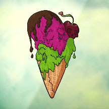 Tödlich süße Beeren-Schädel-Eiscreme