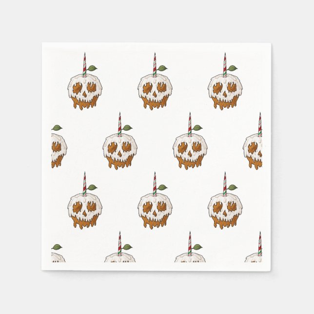 Tödlich Sweet Caramel Apple Skull Serviette (Vorderseite)