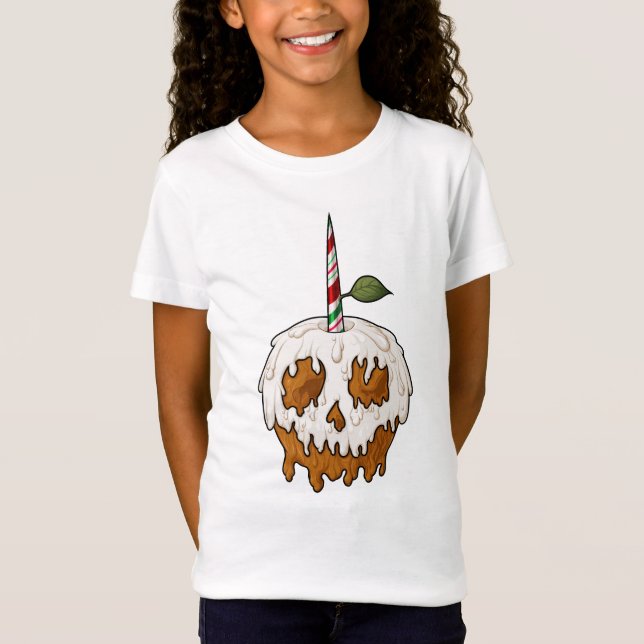 Tödlich Sweet Caramel Apple Skull T-Shirt (Vorderseite)