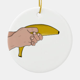 Tödliche Banane Keramik Ornament