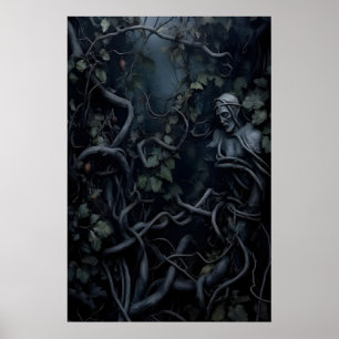 Tödliche Reben Dunkle Cottagecore Wandkunst, Düste Poster