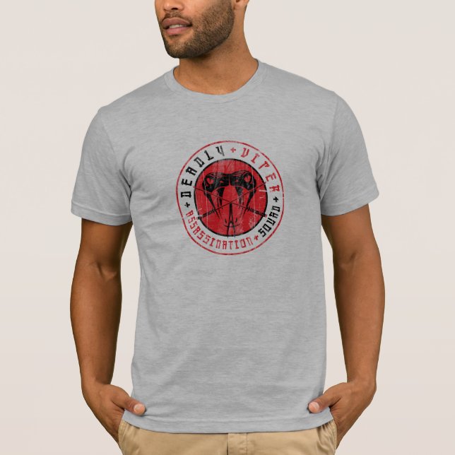 Tödliche Viper-Ermordungs-Gruppe beunruhigtes T-Shirt (Vorderseite)