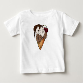 Tödlicher süßer, klassischer Schädeleis Baby T-shirt