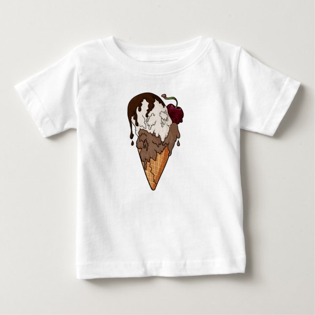 Tödlicher süßer, klassischer Schädeleis Baby T-shirt (Vorderseite)