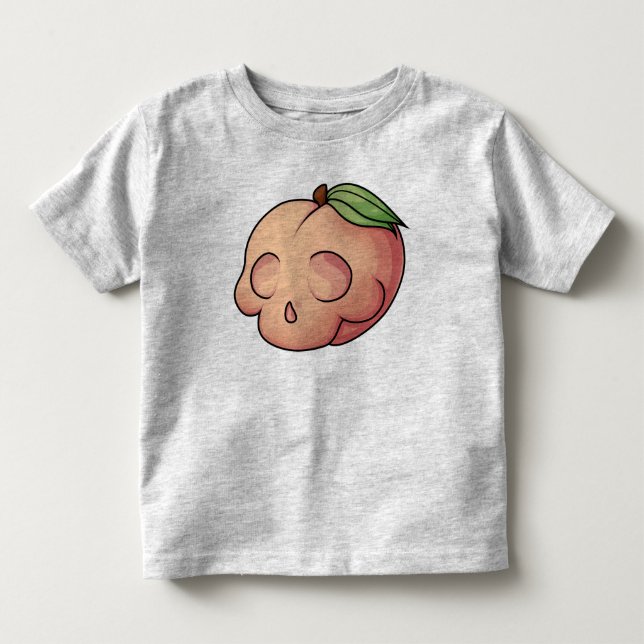 Tödlicher Sweet Skull Peach Kleinkind T-shirt (Vorderseite)