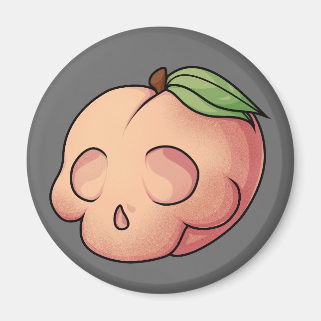 Tödlicher Sweet Skull Peach Magnet (Vorne)