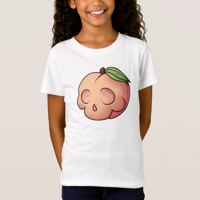 Tödlicher Sweet Skull Peach T-Shirt (Vorderseite)