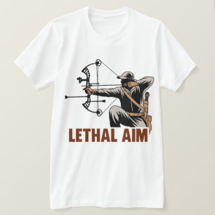 Tödlicher Zielblick – Präzisions-Jagd-Vektor-Tee T-Shirt