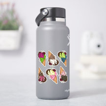 Tödliches Sweet Skull Ice Cream Sticker Set