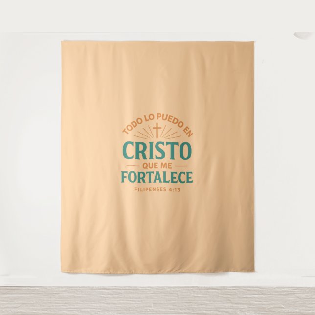Todo lo puedo en Cristo que me fortalece  Wandteppich (Vorderseite)