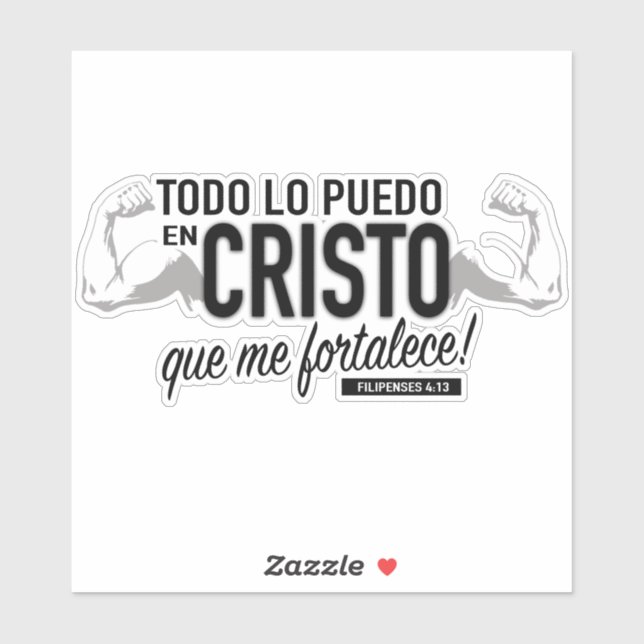 Todo Lo Puedo en Cristo Sticker 6 Zoll (Blatt)