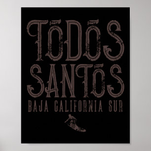Todos Santos Surf Ja California Sur Surfen Mexiko Poster