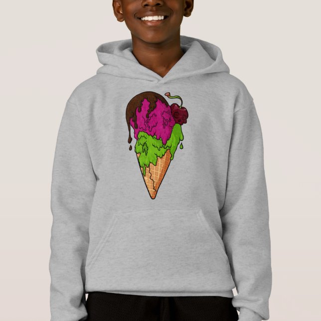 Todsüße Berry Skull Ice Cream Hoodie (Vorderseite)
