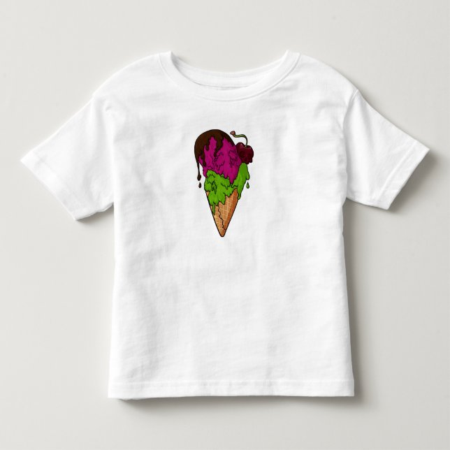 Todsüße Berry Skull Ice Cream Kleinkind T-shirt (Vorderseite)