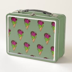 Todsüße Berry Skull Ice Cream Metall Brotdose