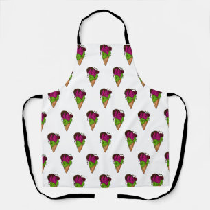 Todsüße Berry Skull Ice Cream Schürze