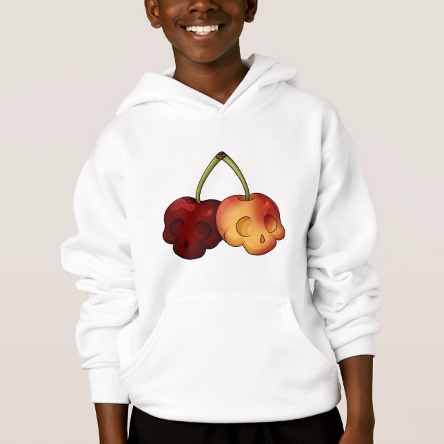 Todsüße Cherry Skull Kinder Hoodie (Vorderseite)
