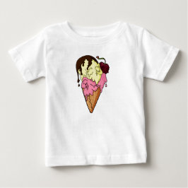 Todsüße Strawberry n' Banana Skull Ice Creme Baby T-shirt