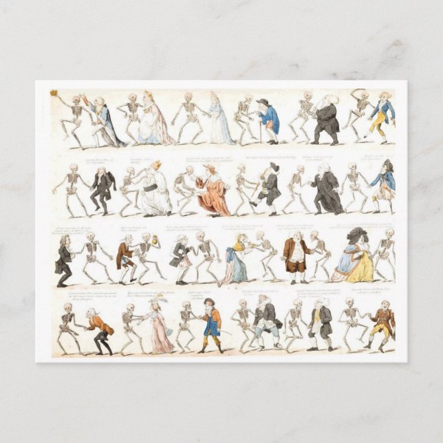 Todtanzkarte Postkarte (Vorderseite)