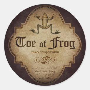 Toe des Frog Apothecary Runder Aufkleber