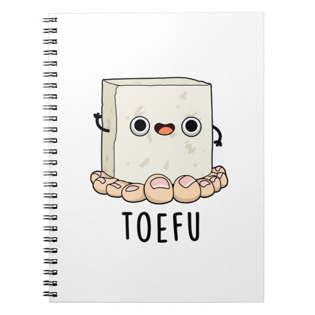 Toe-fu Funny Tofu Pun Notizblock (Vorderseite)