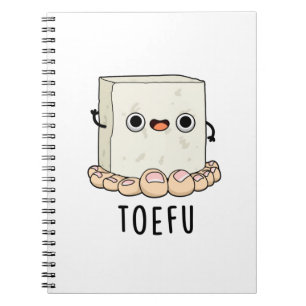 Toe-fu Lustiger Tofu-Wortwitz Notizblock