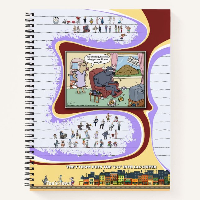 Toe’s Town Comic | Spiral Notebook Notizbuch (Vorderseite)