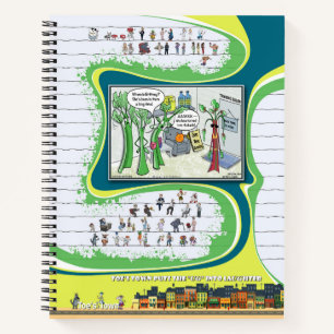 Toe’s Town Comic   Spiralblock Notizbuch