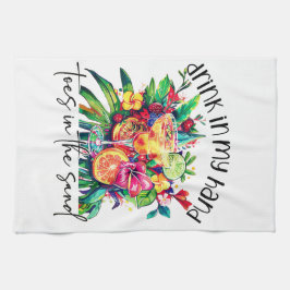 Toes in the Sand, Drink in My Hand, Tropical Drink Geschirrtuch