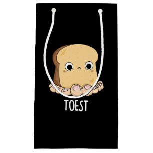 Toest Funny Toast mit Zehen Pun Dark BG Kleine Geschenktüte
