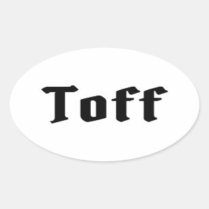Toff Ovaler Aufkleber