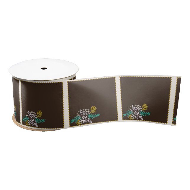 Toffee-Rose Satinband (Spule)