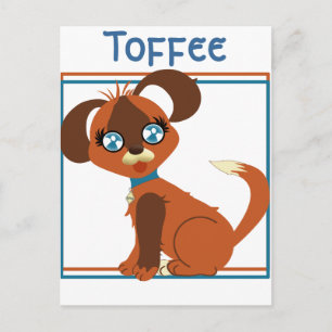 Toffee Toon Pup Postcard Postkarte