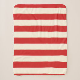 Tofu Cream Postbox Rote Streifen Sherpadecke