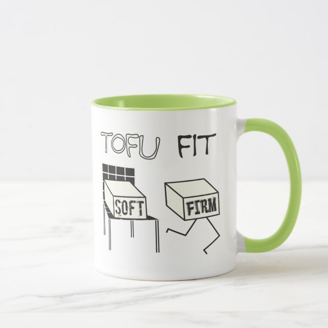 Tofu Fit Funny Running Tofu Soy Thema Tasse (Rechts)