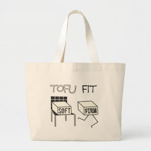 Tofu Fit Lustige Laufende Tofu Soja-themed Trageta Jumbo Stoffbeutel