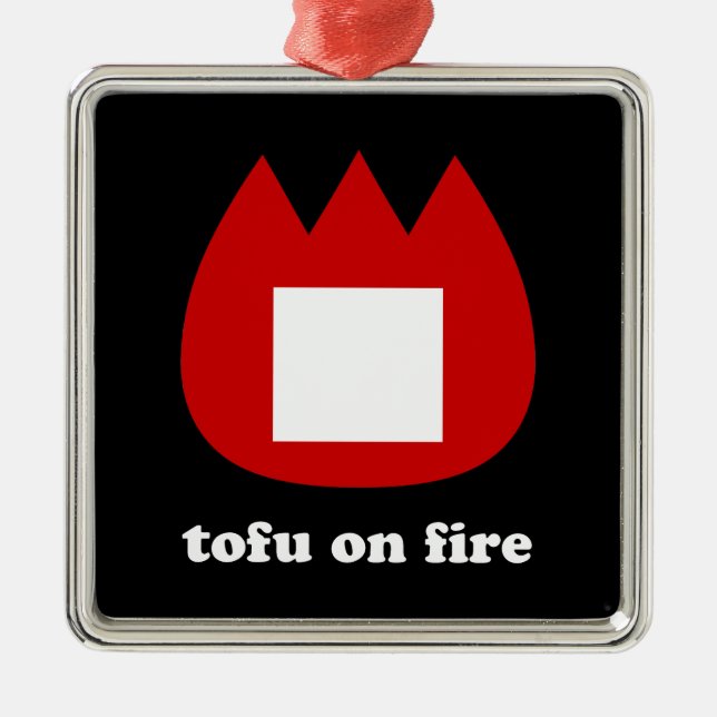 📛 Tofu in Brand Ornament Aus Metall (Vorne)