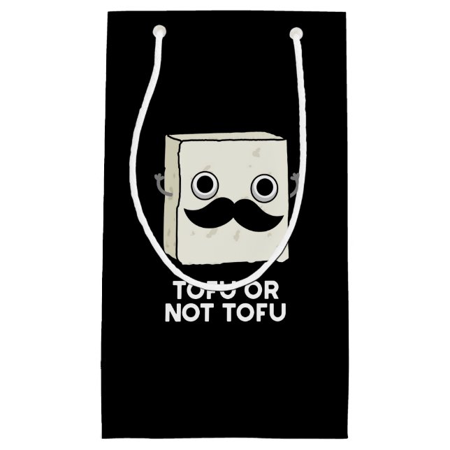 Tofu oder nicht Tofu Funny Shakespeare Pun Dark BG Kleine Geschenktüte (Vorderseite)