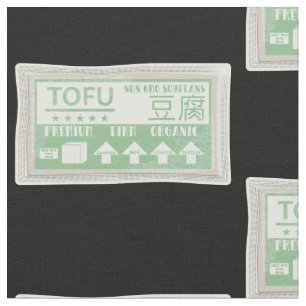 Tofu Pop Art Lebensmittelverpackung Stoff