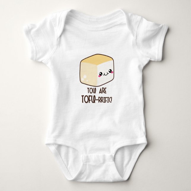 Tofu-rrific Emoji Baby Strampler (Vorderseite)