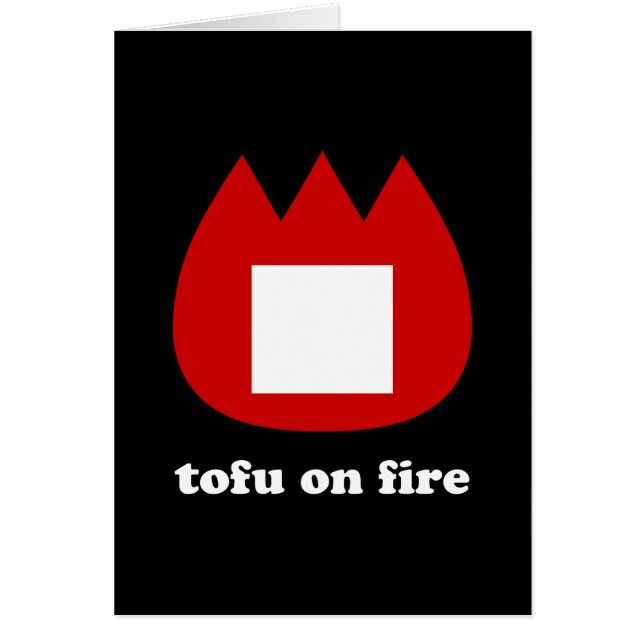 📛 tofu sur la carte de voeux incendie (Devant)