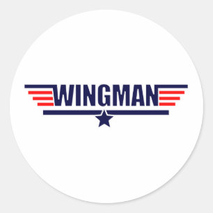 Tog Gun Wingman Runder Aufkleber