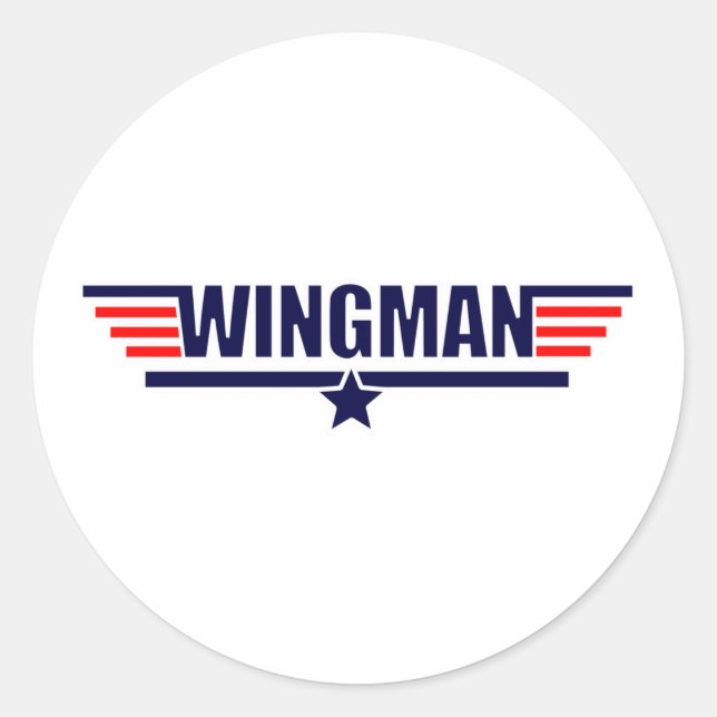 Tog Gun Wingman Runder Aufkleber (Vorderseite)