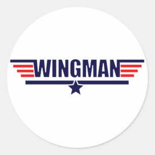 Tog Gun Wingman Runder Aufkleber