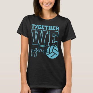 Togather bekämpfen wir Volleyball Diabetes Bewusst T-Shirt