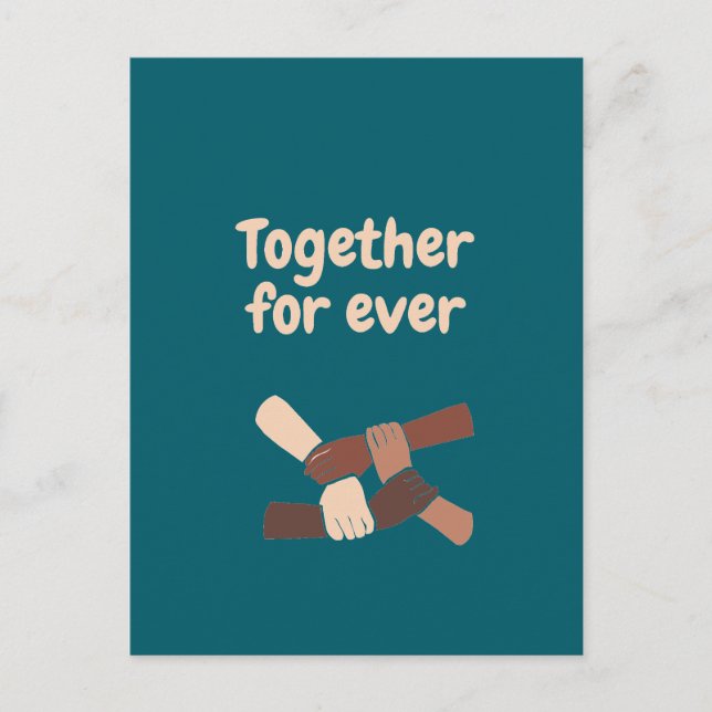 Together for ever - life quotes postkarte (Vorderseite)